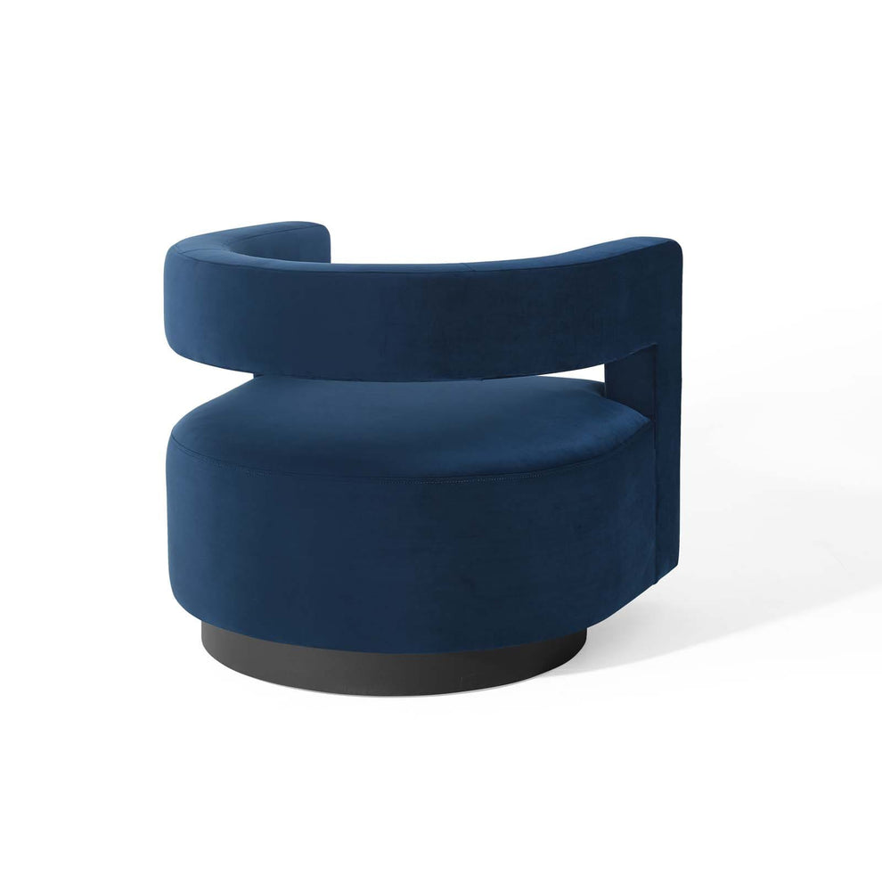 Modway Spin Cutaway Performance Velvet Swivel Armchair - EEI-3947 | Armchairs | Modishstore - 12