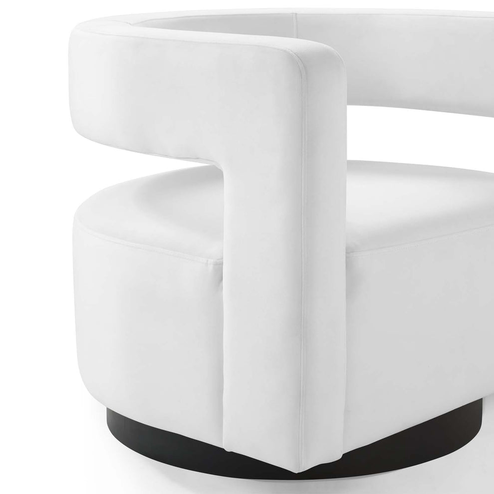 Modway Spin Cutaway Performance Velvet Swivel Armchair - EEI-3947 | Armchairs | Modishstore - 22