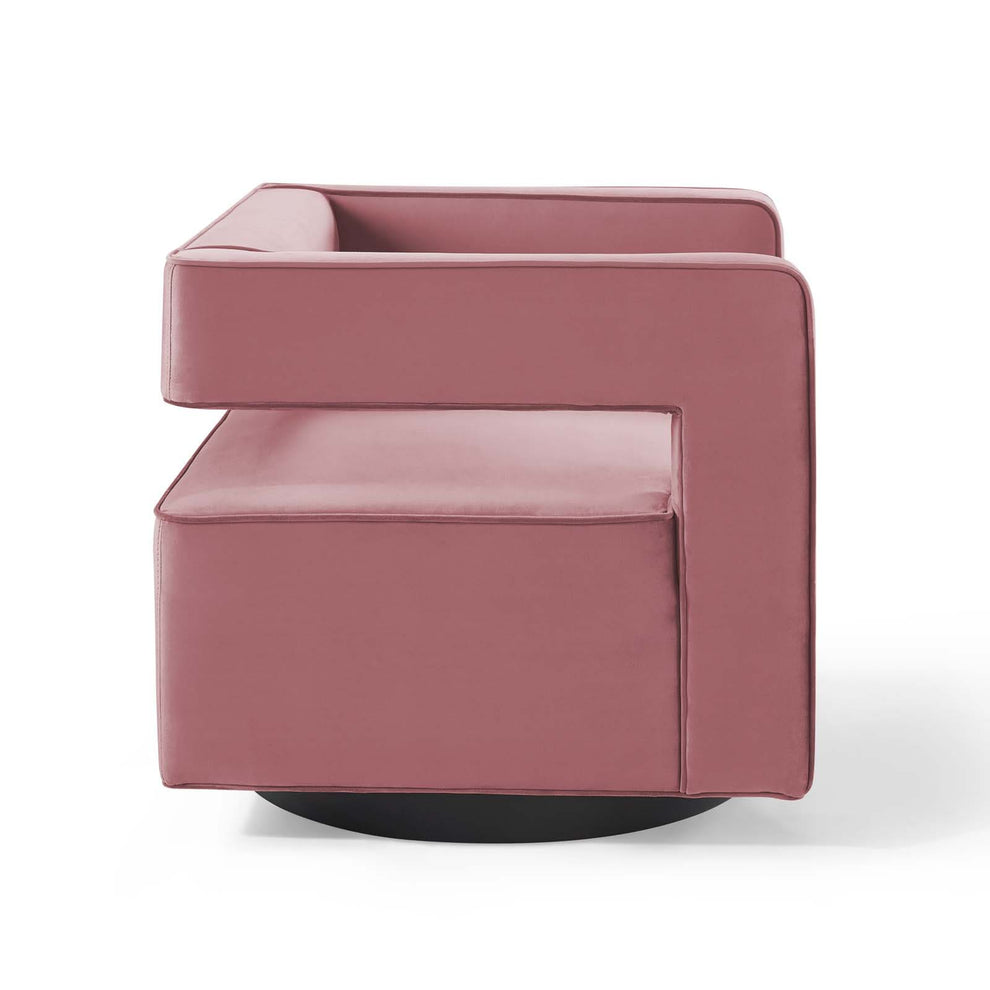 Modway Booth Performance Velvet Swivel Armchair - EEI-3948 | Armchairs | Modishstore - 3