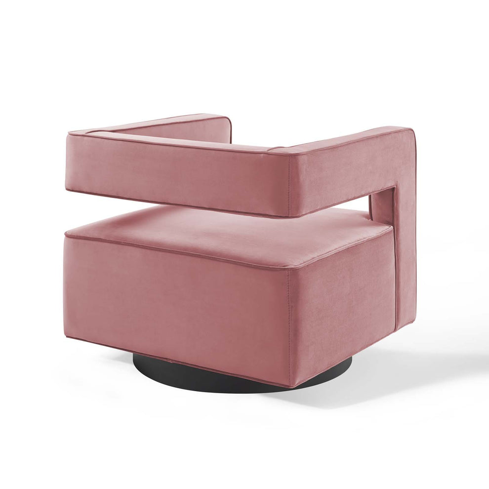 Modway Booth Performance Velvet Swivel Armchair - EEI-3948 | Armchairs | Modishstore - 4
