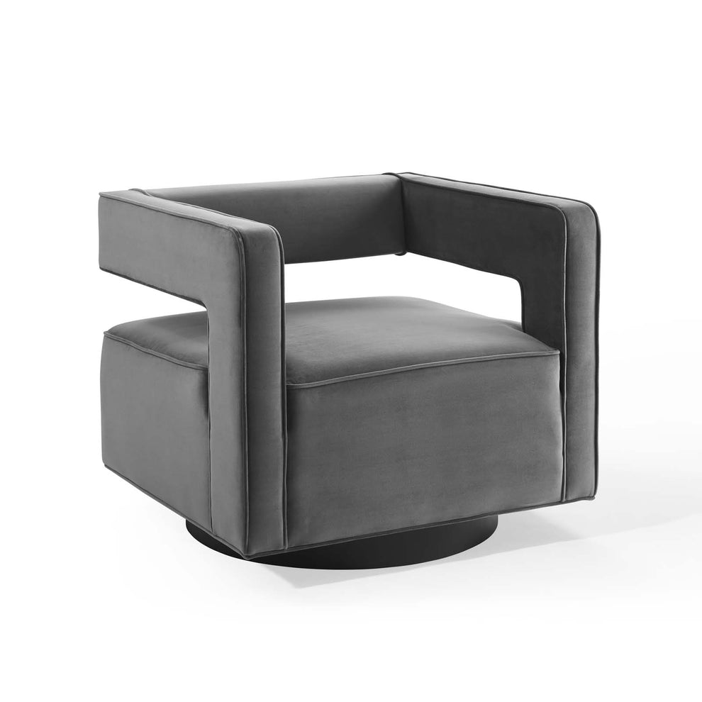 Modway Booth Performance Velvet Swivel Armchair - EEI-3948 | Armchairs | Modishstore - 9