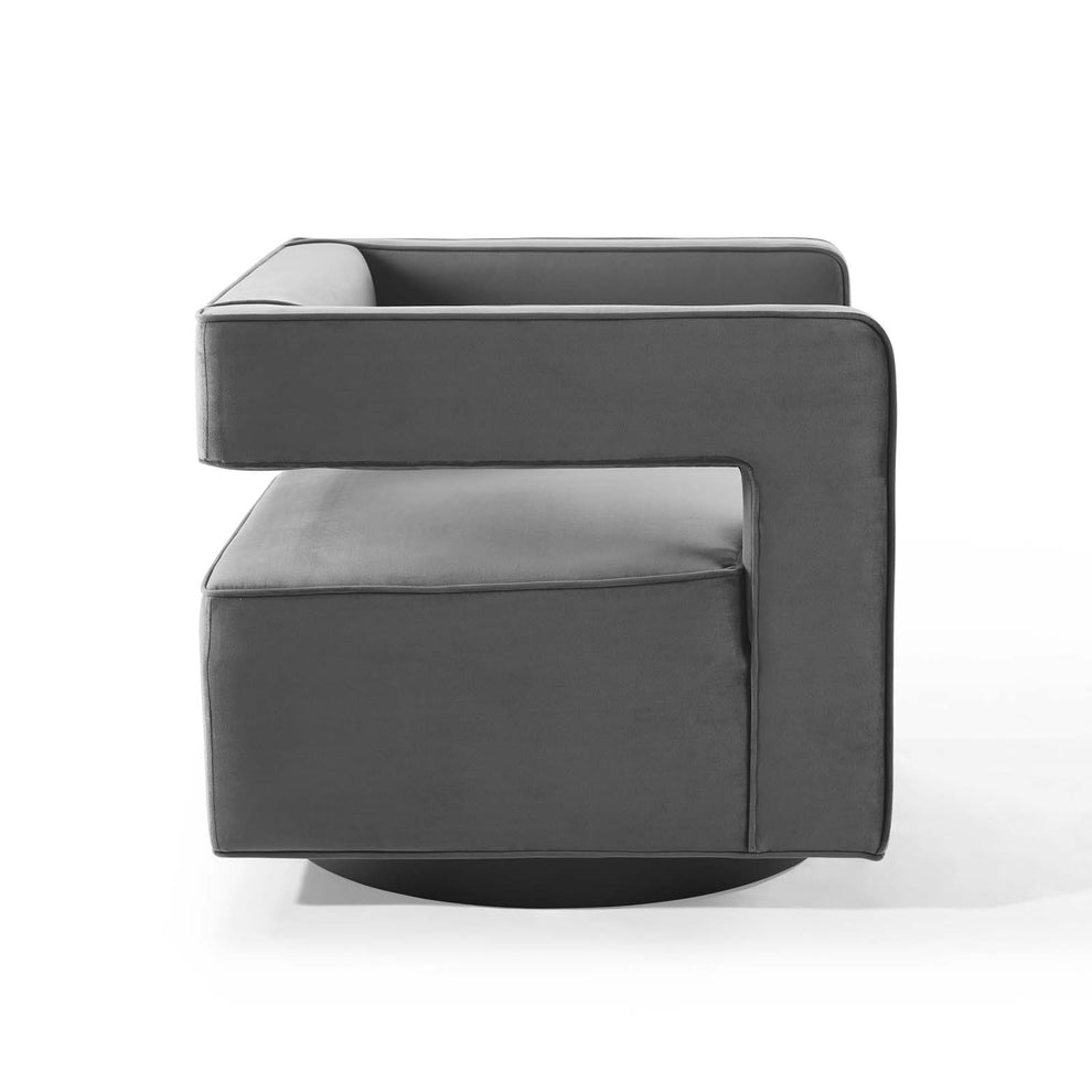 Modway Booth Performance Velvet Swivel Armchair - EEI-3948 | Armchairs | Modishstore - 11