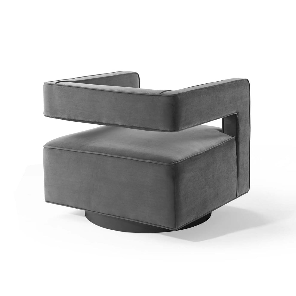 Modway Booth Performance Velvet Swivel Armchair - EEI-3948 | Armchairs | Modishstore - 12