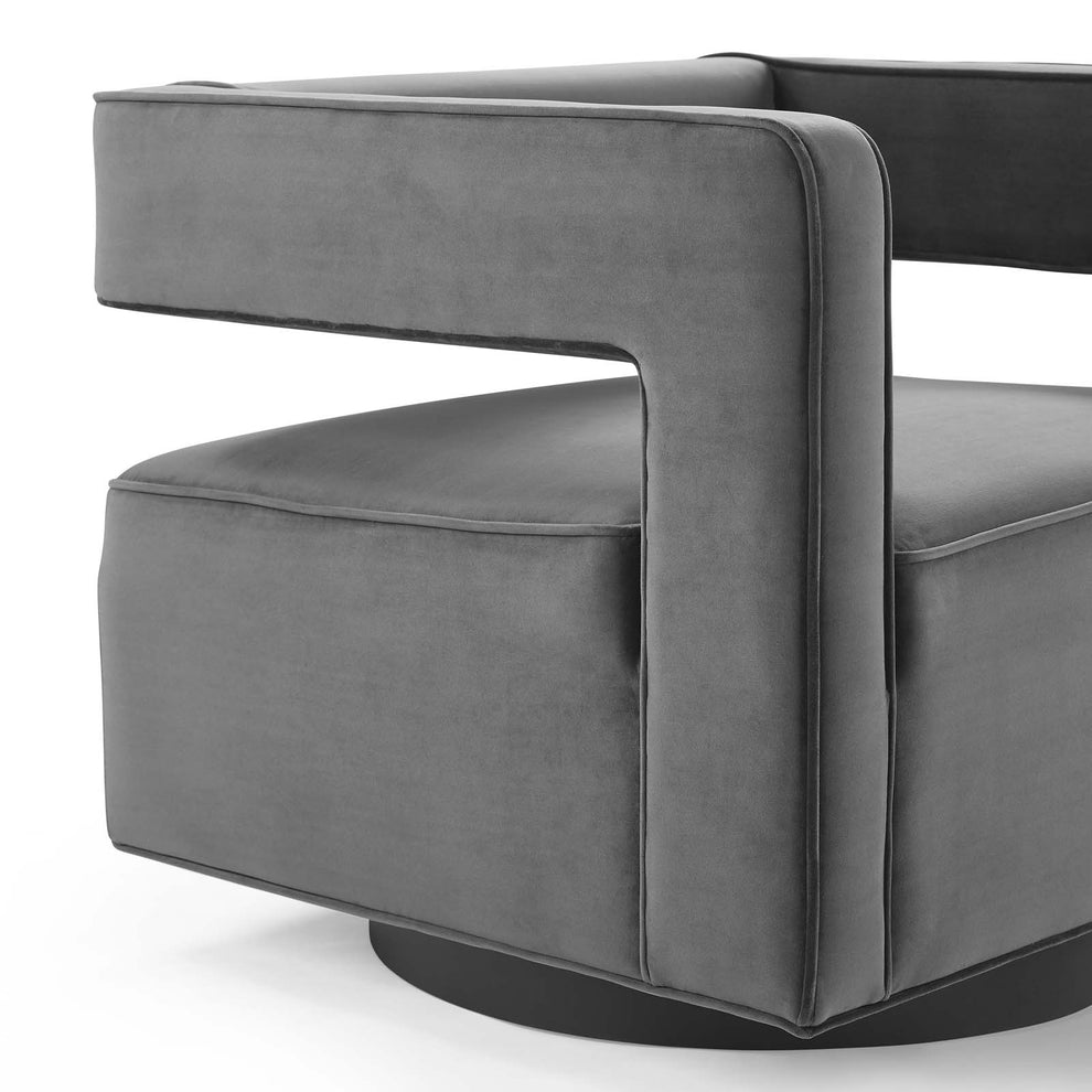 Modway Booth Performance Velvet Swivel Armchair - EEI-3948 | Armchairs | Modishstore - 14