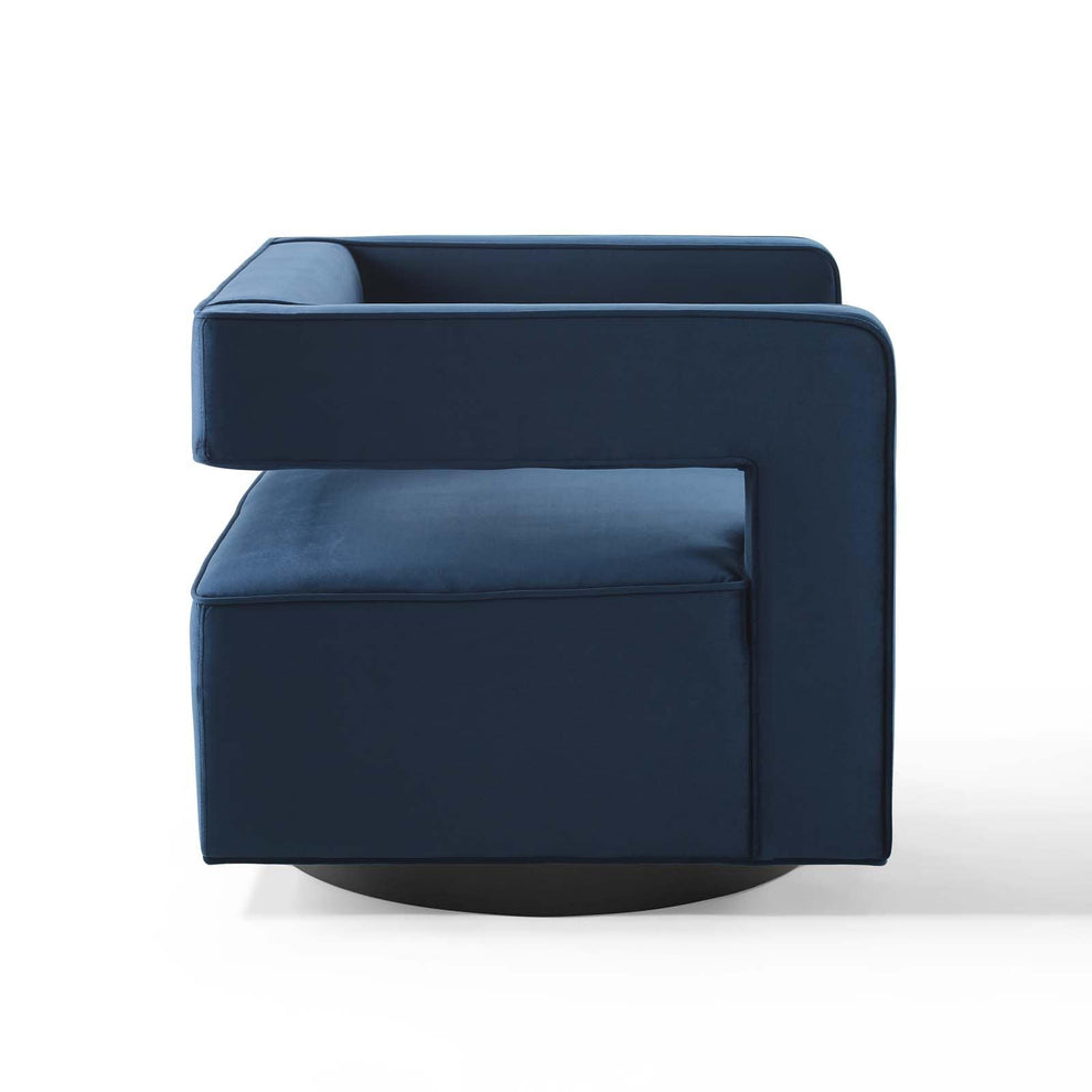 Modway Booth Performance Velvet Swivel Armchair - EEI-3948 | Armchairs | Modishstore - 19