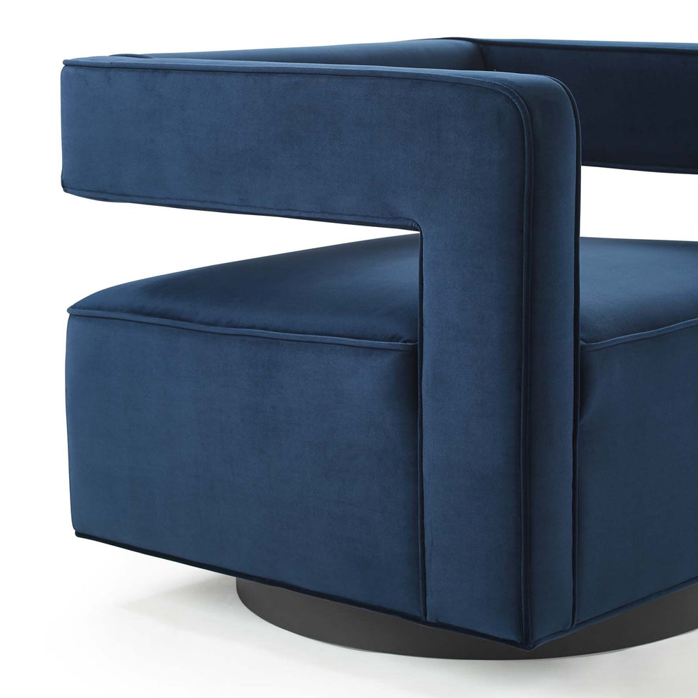Modway Booth Performance Velvet Swivel Armchair - EEI-3948 | Armchairs | Modishstore - 22