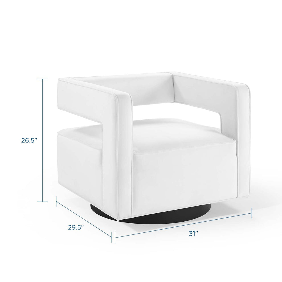 Modway Booth Performance Velvet Swivel Armchair - EEI-3948 | Armchairs | Modishstore - 26