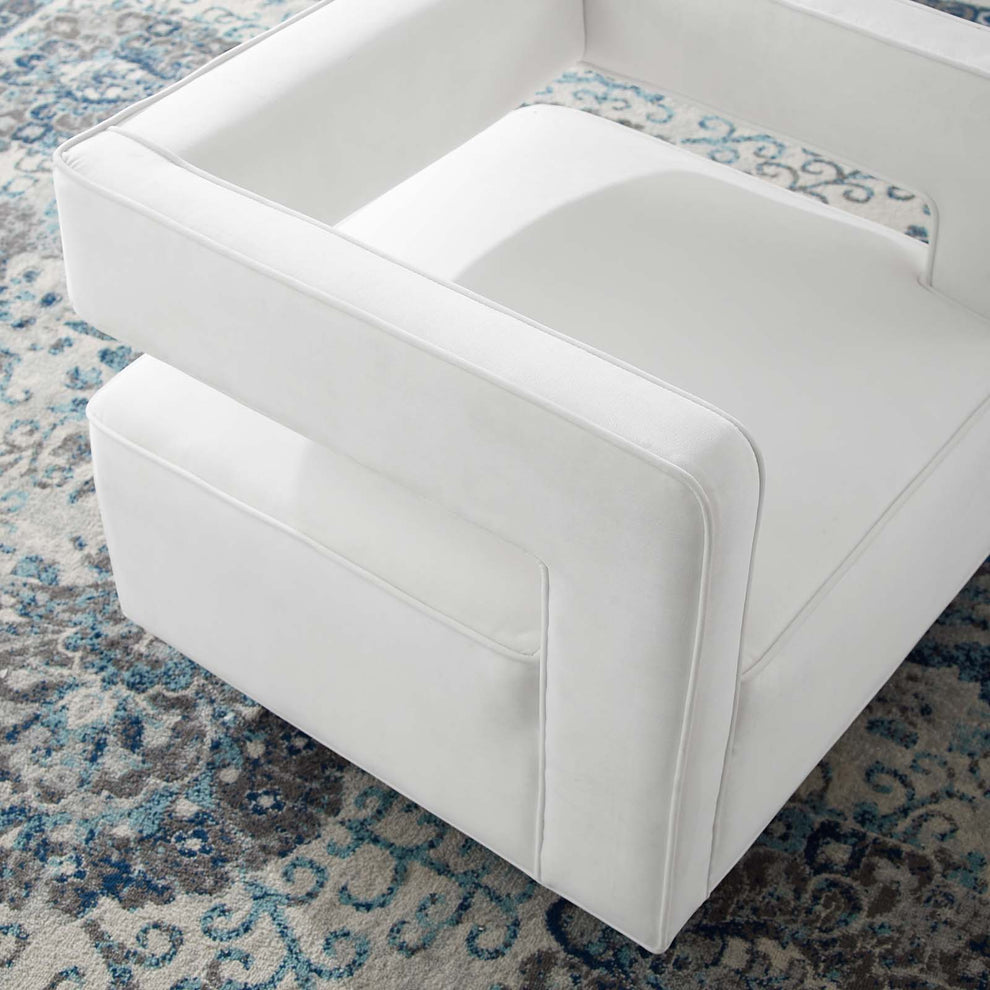 Modway Booth Performance Velvet Swivel Armchair - EEI-3948 | Armchairs | Modishstore - 31