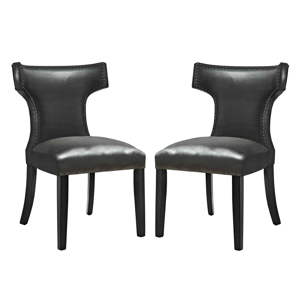 Modway Curve Dining Chair Vinyl Set of 2 - EEI-3949 | Dining Chairs | Modishstore - 2