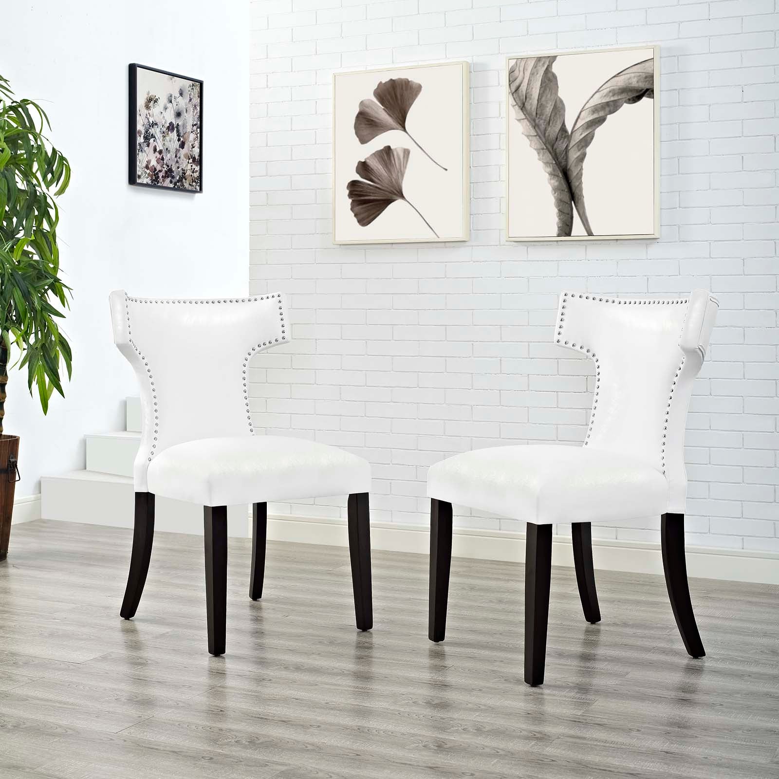 Modway Curve Dining Chair Vinyl Set of 2 | Dining Chairs | Modishstore-6