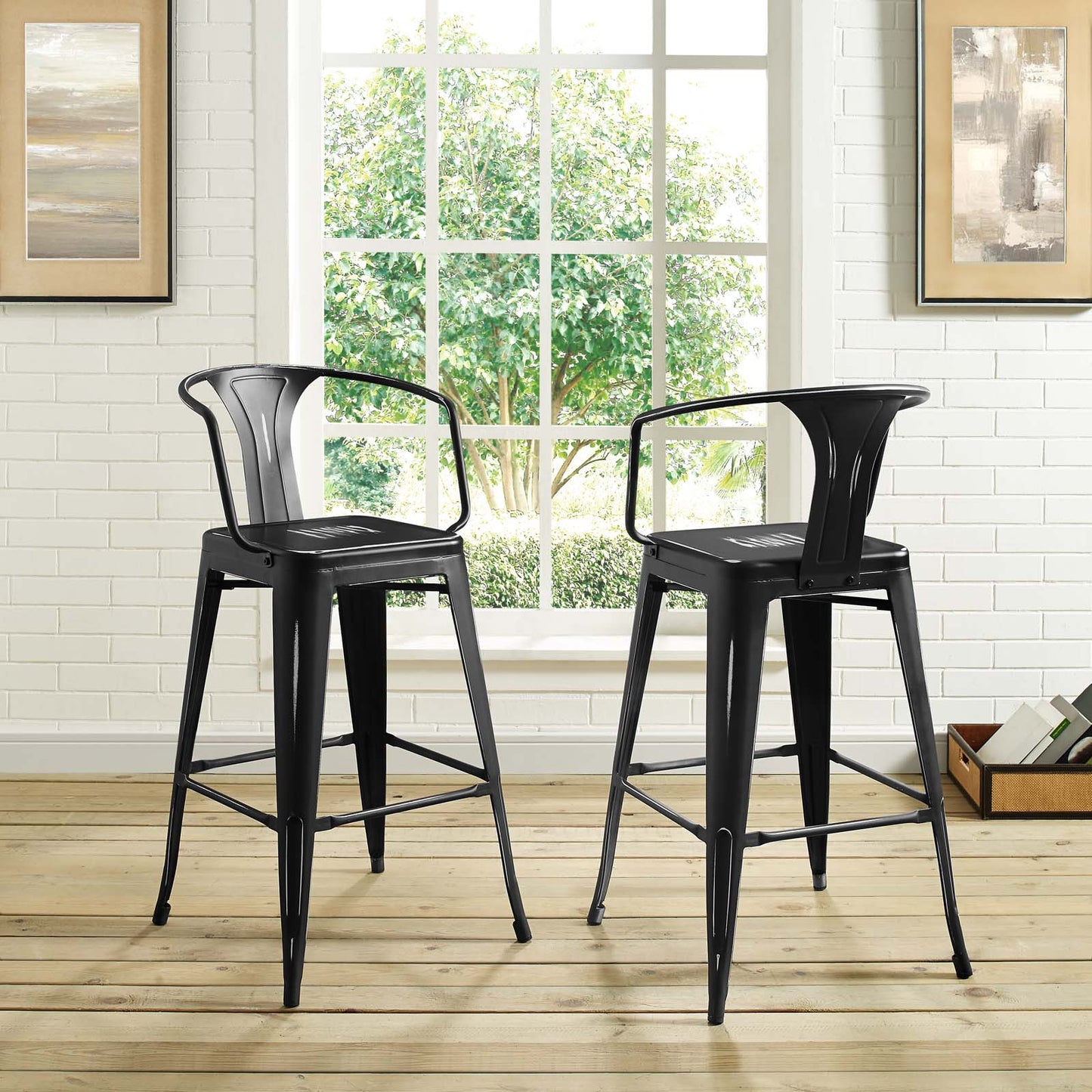 Promenade Bar Stool Set of 2 By Modway - EEI-3952 | Bar stools | Modishstore - 1