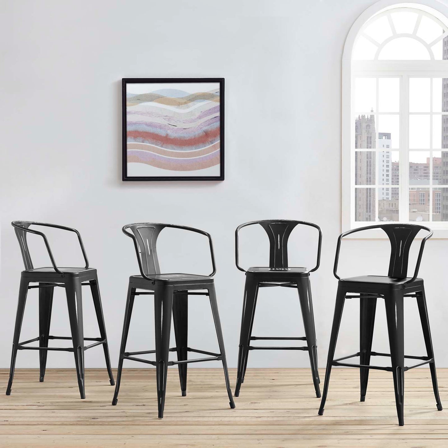 Modway Promenade Bar Stool Set of 4 - EEI-3953 | Bar Stools | Modishstore - 1