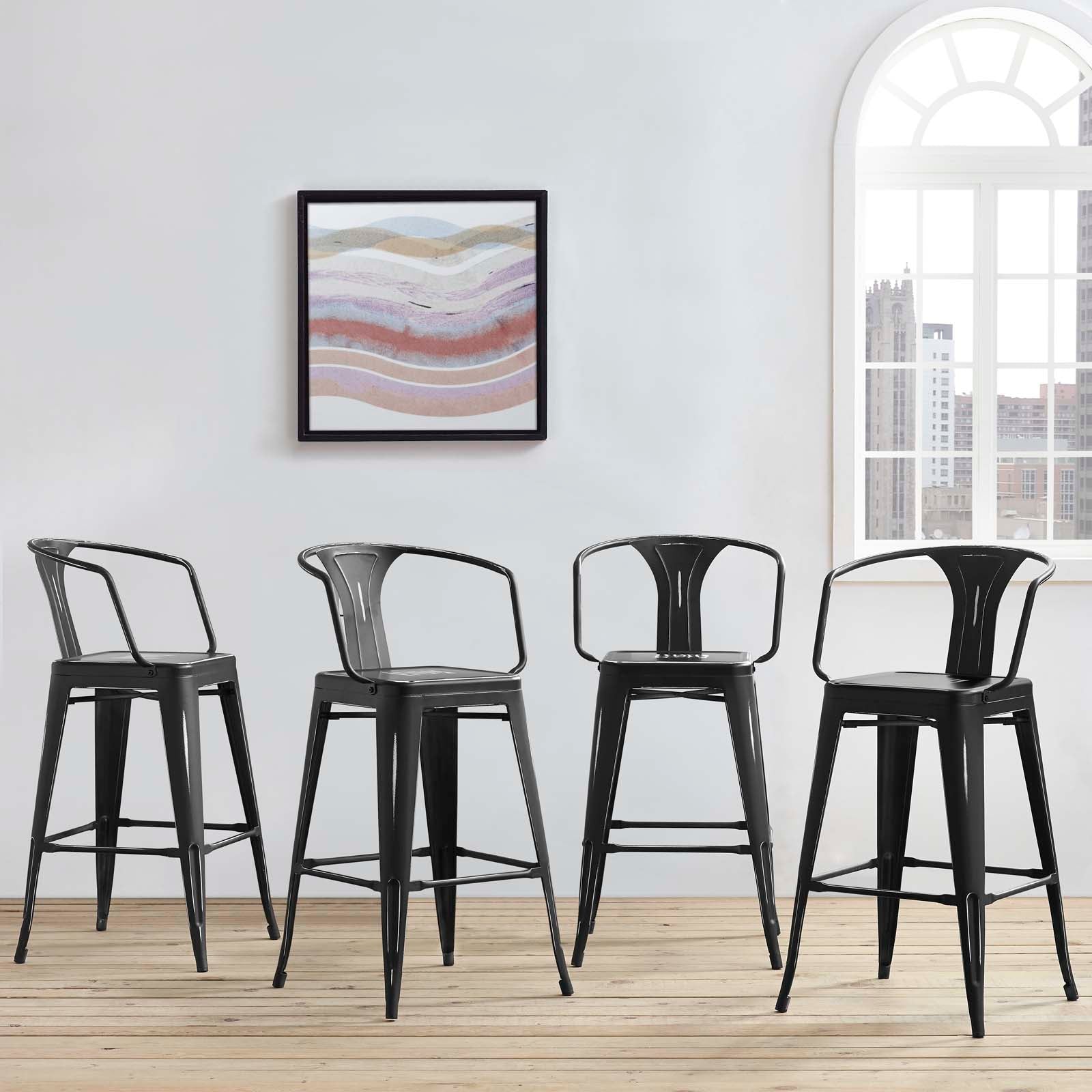 Modway Promenade Bar Stool Set of 4 - EEI-3953 | Bar Stools | Modishstore - 1