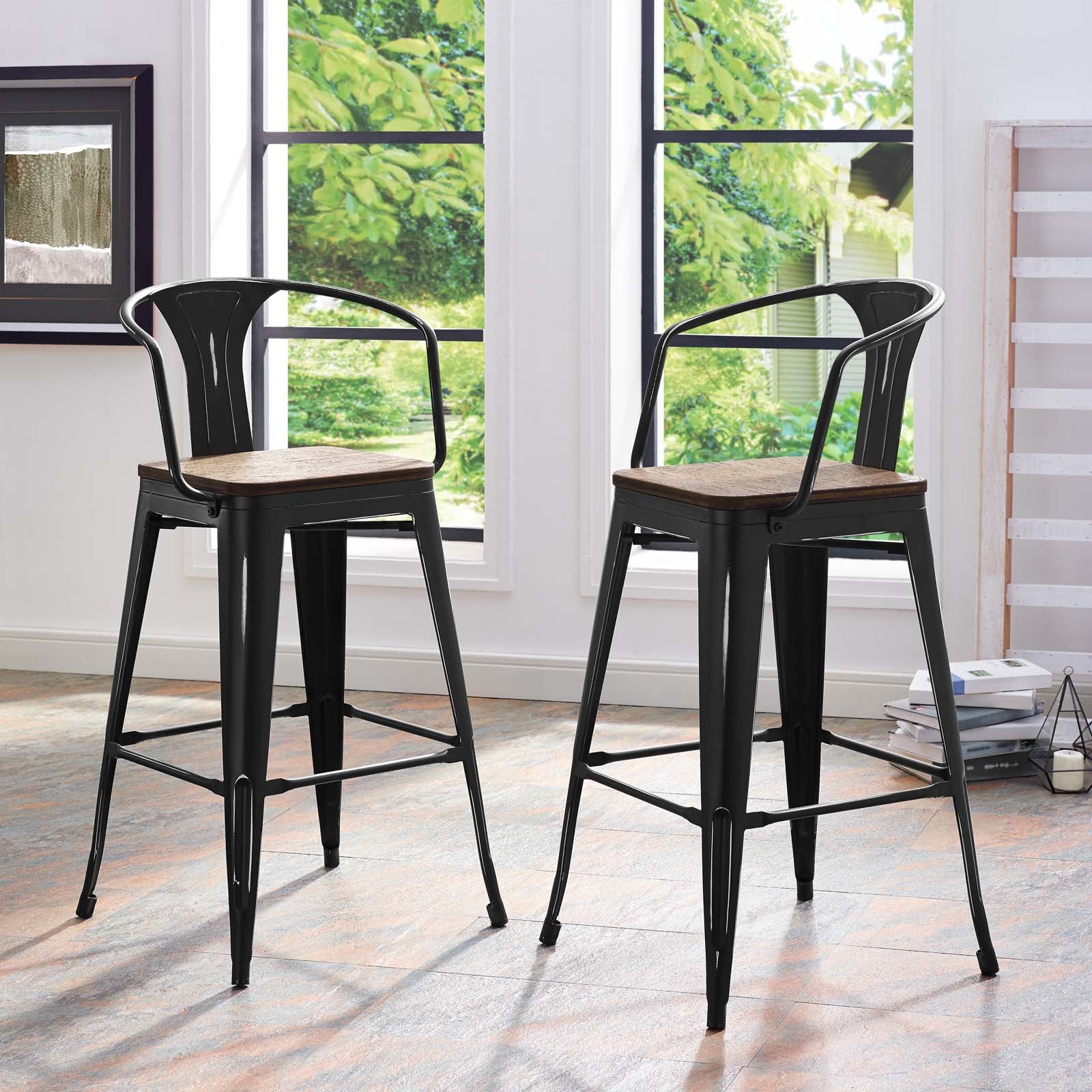 Modway Promenade Bar Stool Set of 2 - EEI-3954 | Bar Stools | Modishstore - 1