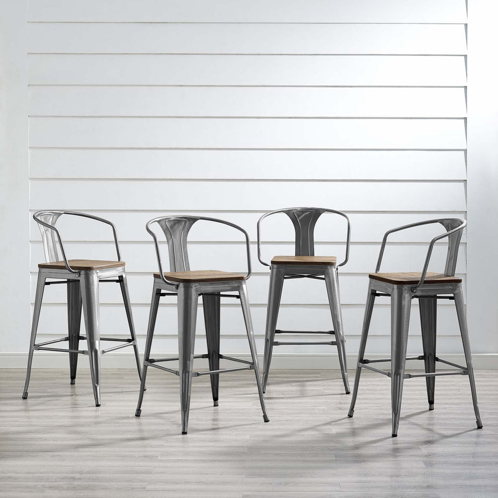 Modway Promenade Bar Stool Set of 4 - EEI-3955 | Bar Stools | Modishstore - 10
