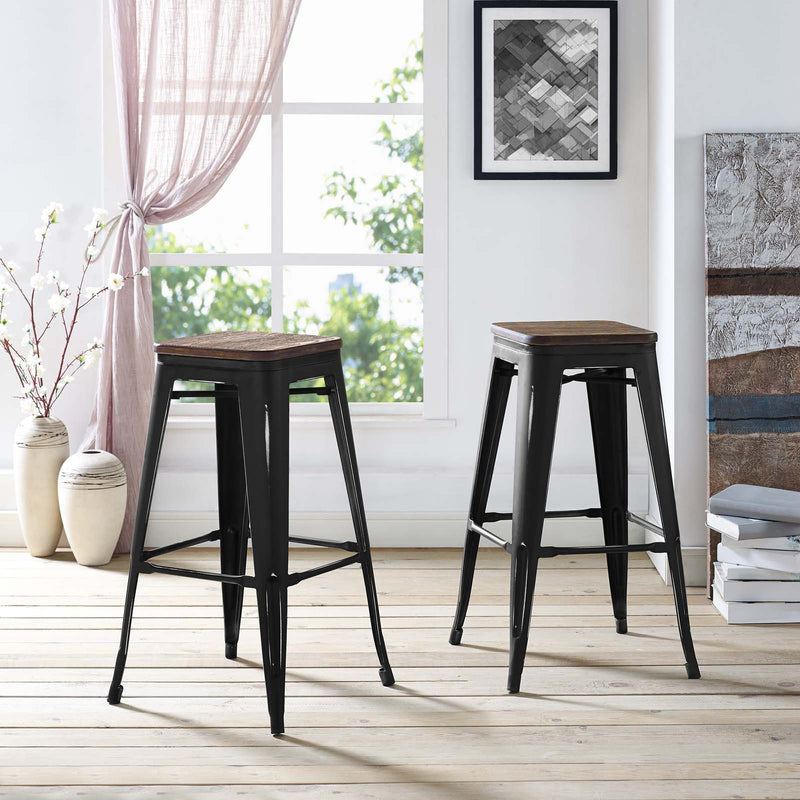 Promenade Bar Stool Set of 2 By Modway - EEI-3956 | Bar Stools | Modishstore - 1