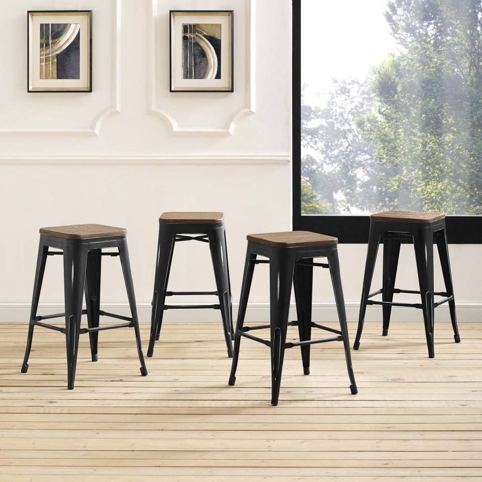 Modway Promenade Counter Stool Set of 4 - EEI-3959 | Bar Stools | Modishstore - 1