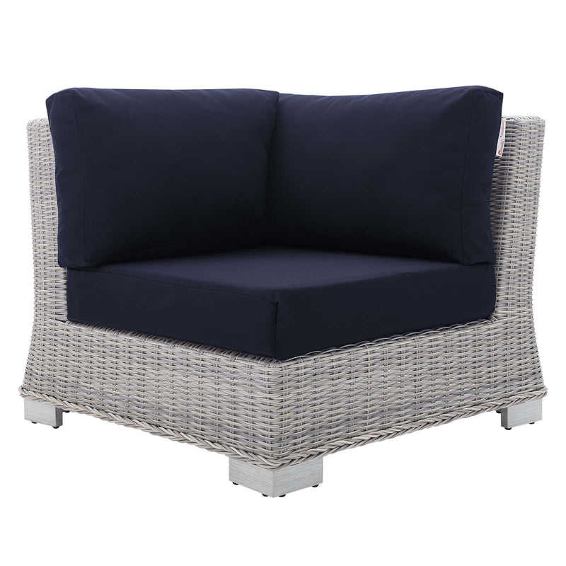 Modway Conway Sunbrella® Outdoor Patio Wicker Rattan Corner Chair | Outdoor Sofas, Loveseats & Sectionals | Modishstore-9