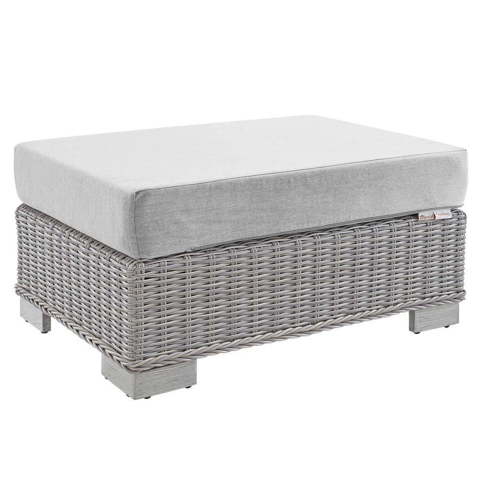 Modway Conway Sunbrella® Outdoor Patio Wicker Rattan Ottoman - EEI-3971 | Outdoor Ottomans | Modishstore - 1