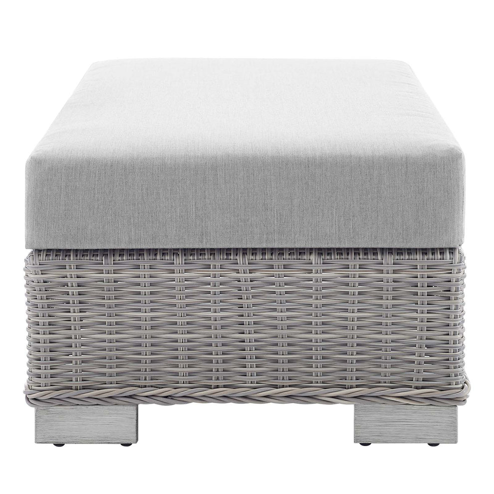 Modway Conway Sunbrella® Outdoor Patio Wicker Rattan Ottoman - EEI-3971 | Outdoor Ottomans | Modishstore - 3