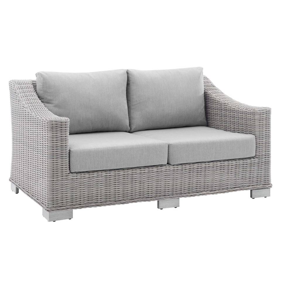 Modway Conway Sunbrella® Outdoor Patio Wicker Rattan Loveseat - EEI-3973 | Outdoor Sofas, Loveseats & Sectionals | Modishstore - 1