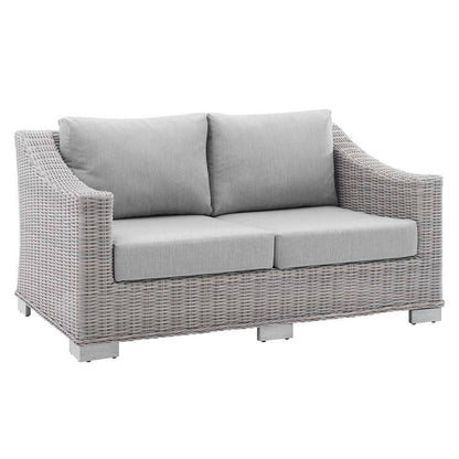 Modway Conway Sunbrella® Outdoor Patio Wicker Rattan Loveseat - EEI-3973 | Outdoor Sofas, Loveseats & Sectionals | Modishstore - 1
