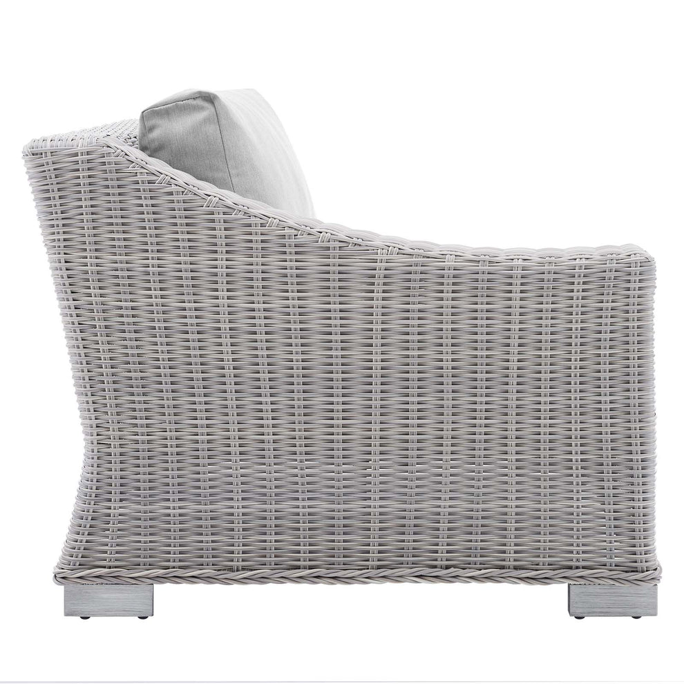 Modway Conway Sunbrella® Outdoor Patio Wicker Rattan Left-Arm Chair - EEI-3975 | Outdoor Sofas, Loveseats & Sectionals | Modishstore - 4