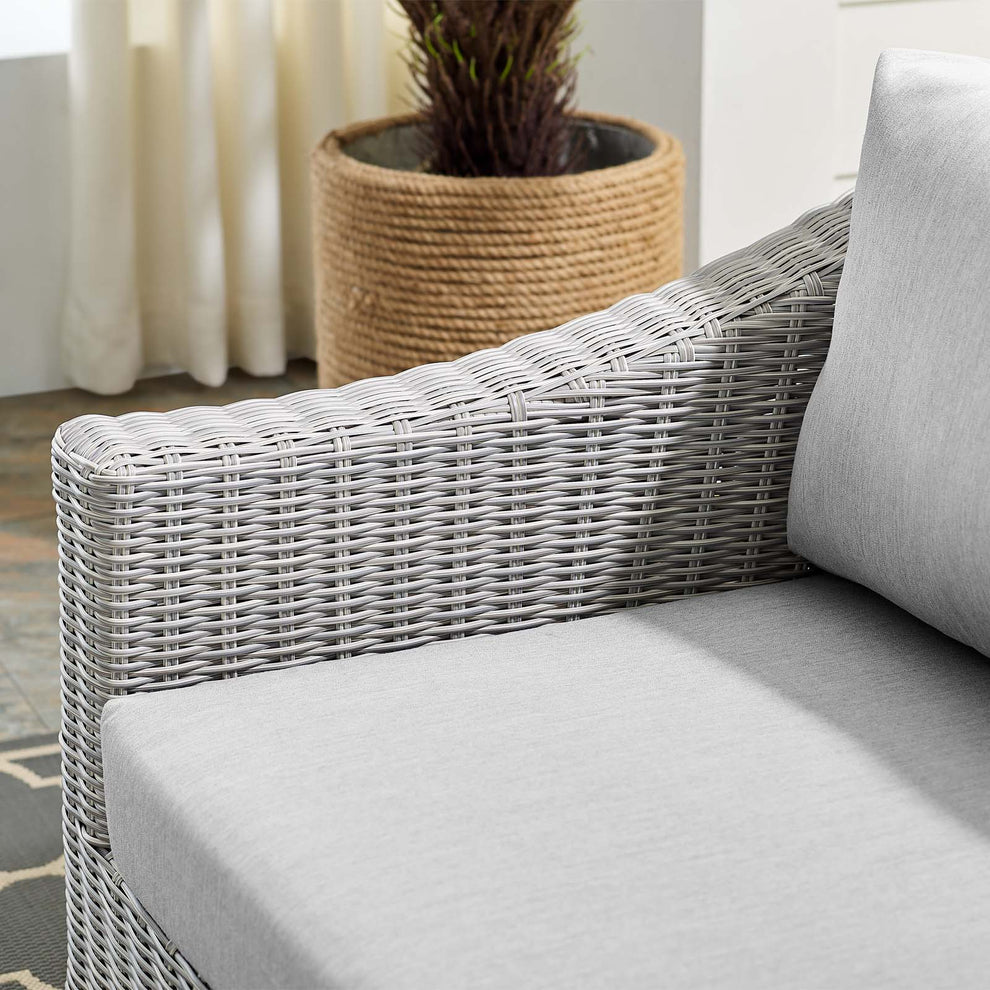 Modway Conway Sunbrella® Outdoor Patio Wicker Rattan Left-Arm Chair - EEI-3975 | Outdoor Sofas, Loveseats & Sectionals | Modishstore - 1