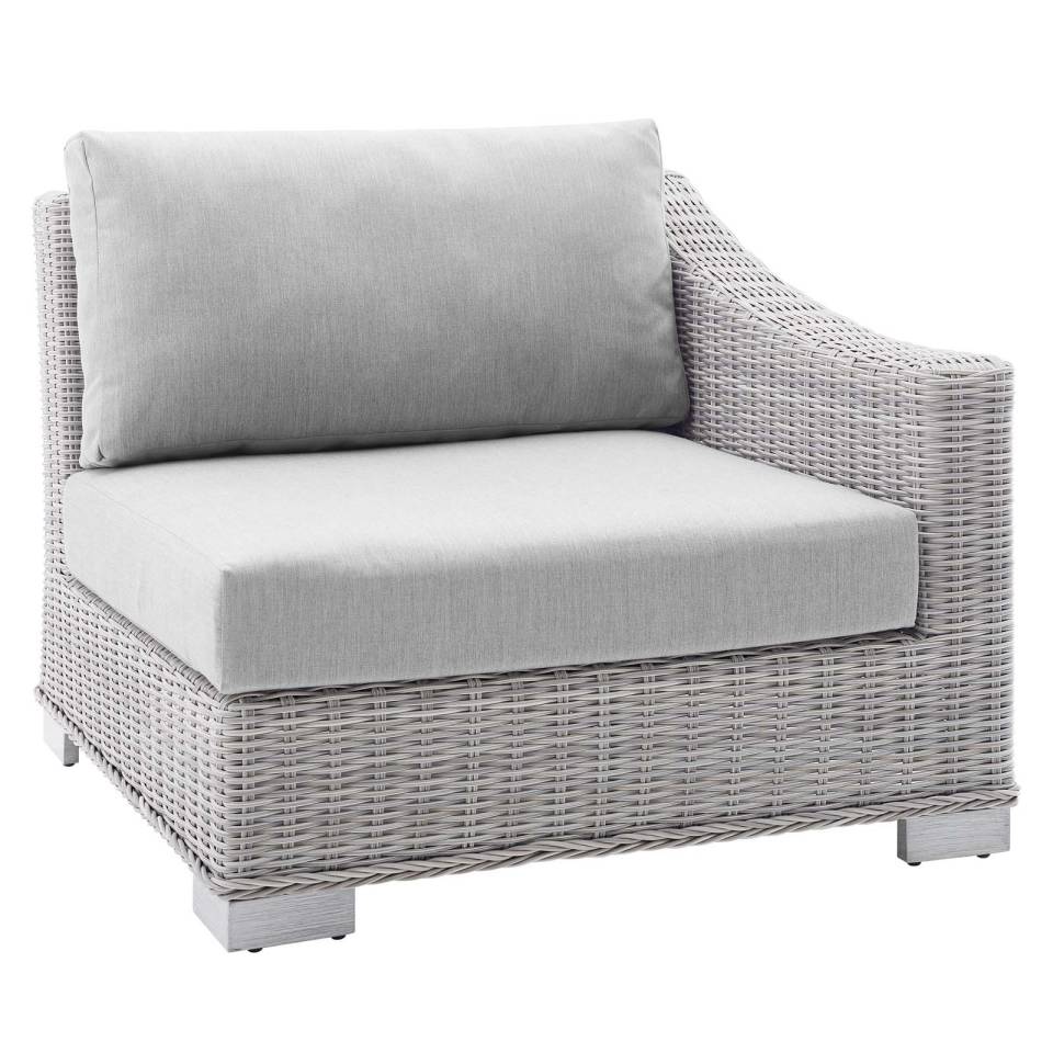 Modway Conway Sunbrella® Outdoor Patio Wicker Rattan Right-Arm Chair - EEI-3976 | Outdoor Chairs | Modishstore - 1