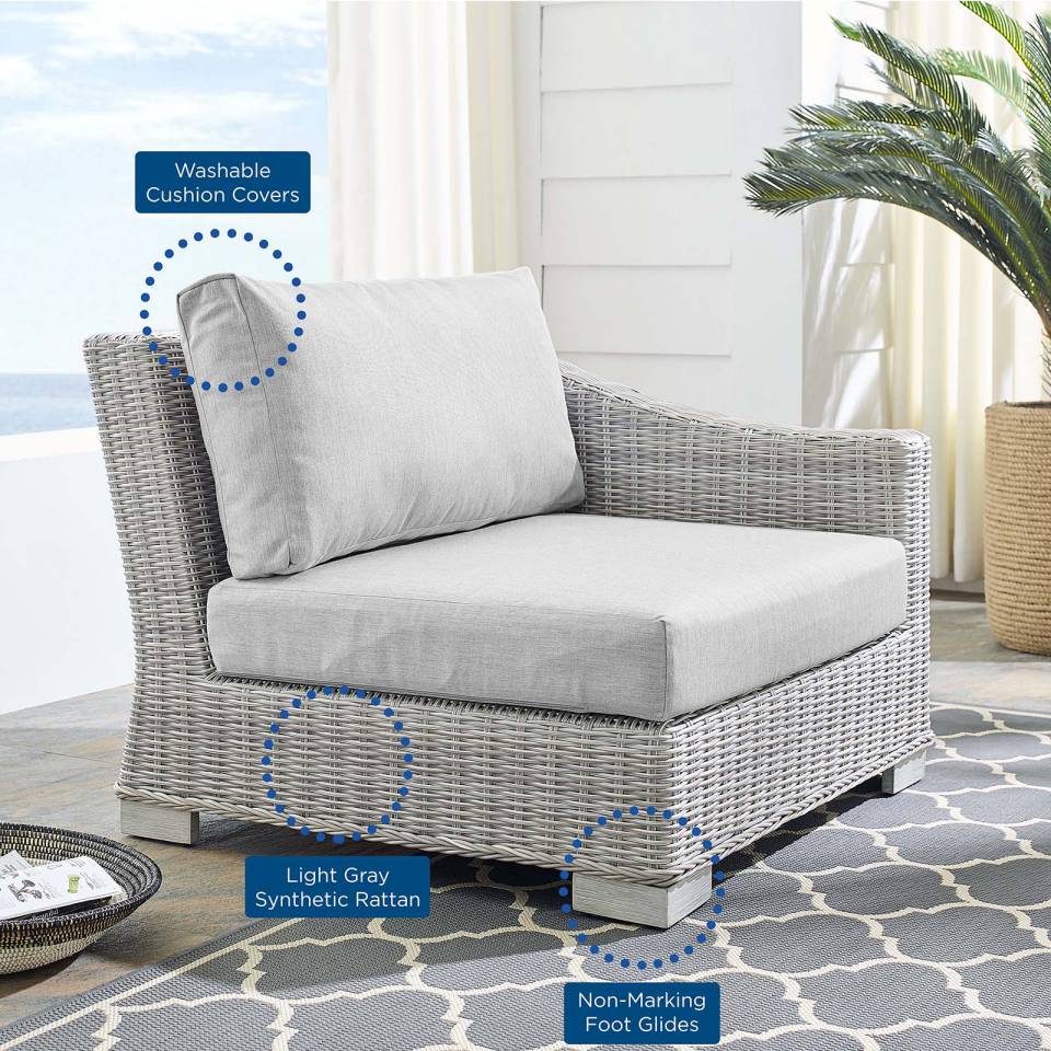 Modway Conway Sunbrella® Outdoor Patio Wicker Rattan Right-Arm Chair - EEI-3976 | Outdoor Chairs | Modishstore - 8
