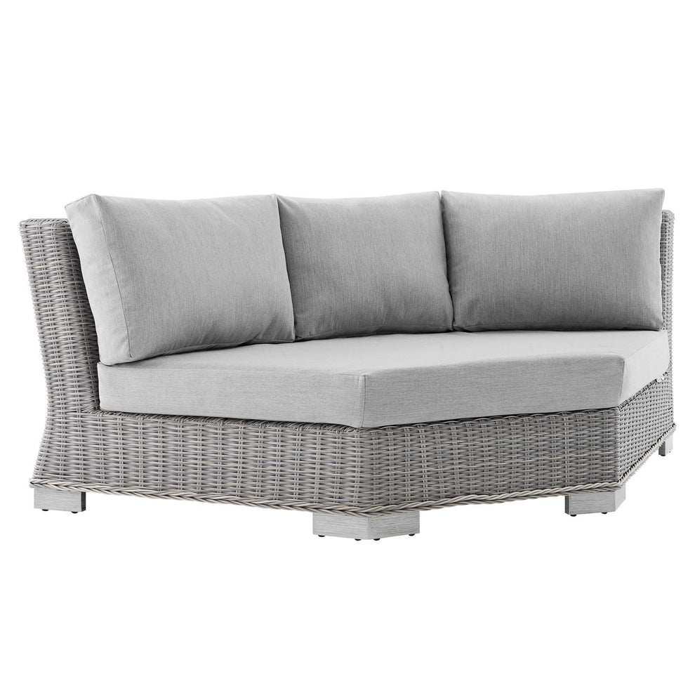 Modway Conway Sunbrella® Outdoor Patio Wicker Rattan Round Corner Chair - EEI-3979 | Outdoor Sofas, Loveseats & Sectionals | Modishstore - 1