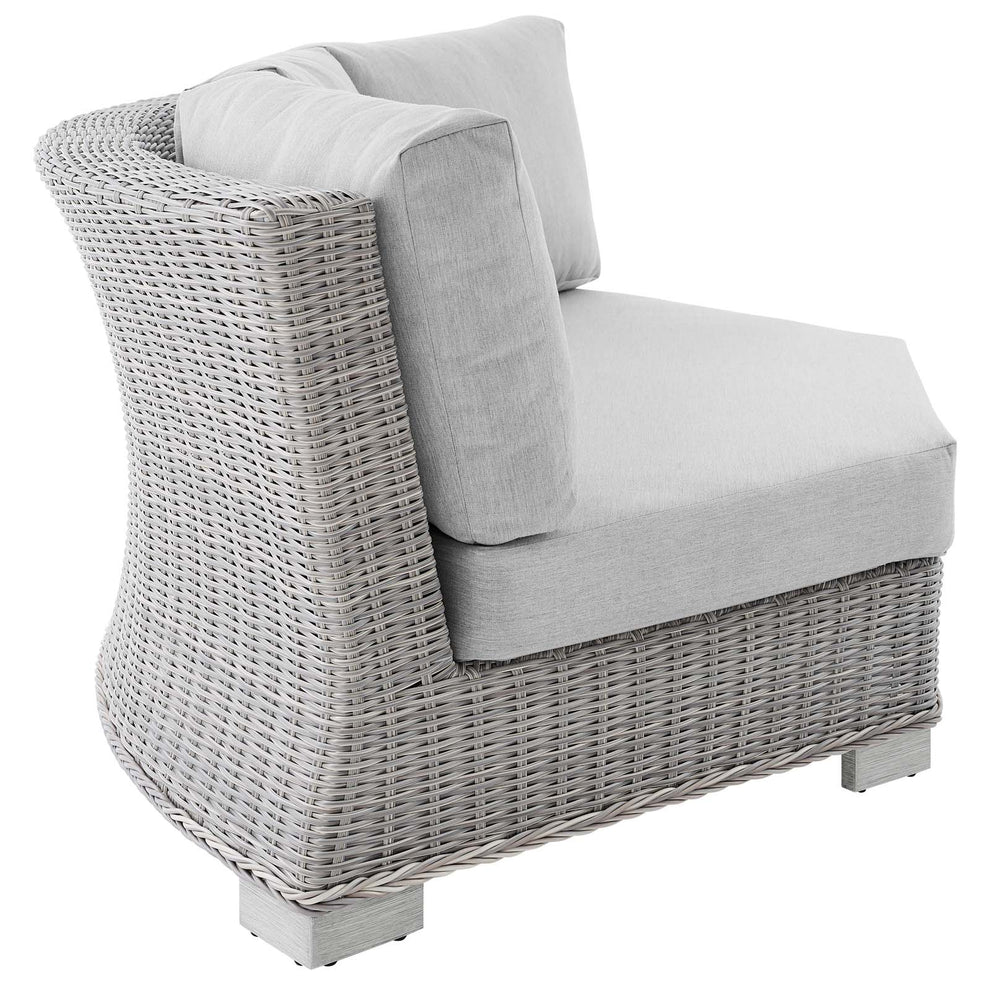 Modway Conway Sunbrella® Outdoor Patio Wicker Rattan Round Corner Chair - EEI-3979 | Outdoor Sofas, Loveseats & Sectionals | Modishstore - 3