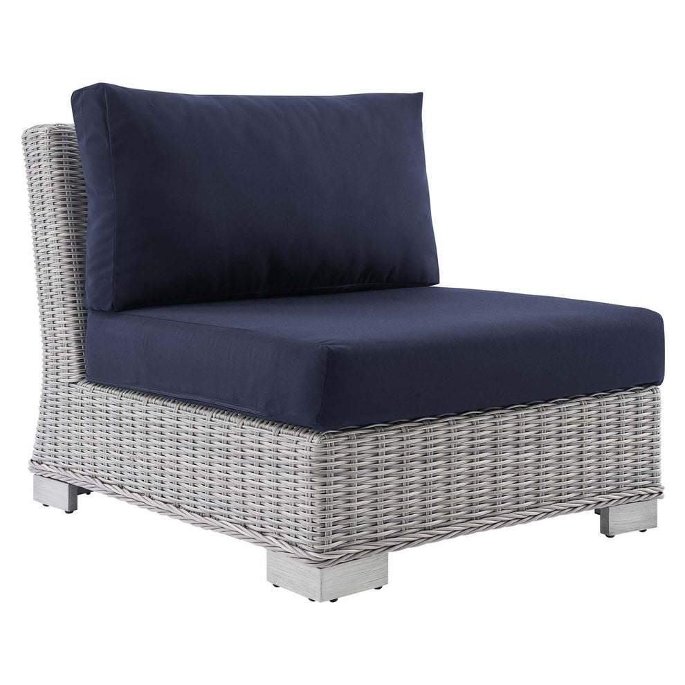 Modway Conway Sunbrella® Outdoor Patio Wicker Rattan Armless Chair - EEI-3980 | Outdoor Sofas, Loveseats & Sectionals | Modishstore - 9