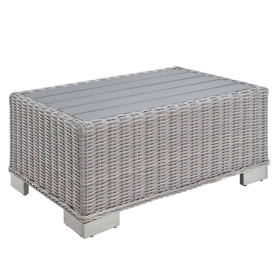 Modway Conway 32" Outdoor Patio Wicker Rattan Coffee Table - EEI-3981 | Outdoor Tables | Modishstore - 2