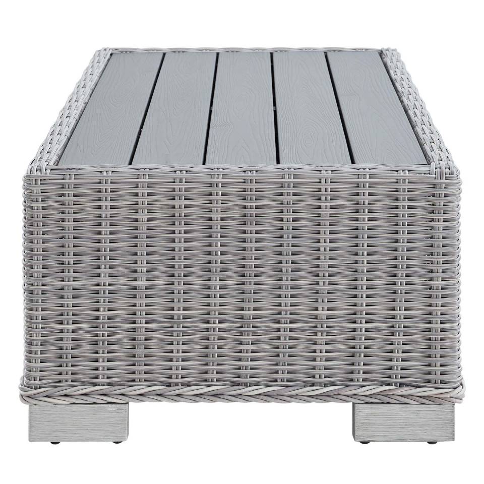 Modway Conway 32" Outdoor Patio Wicker Rattan Coffee Table - EEI-3981 | Outdoor Tables | Modishstore - 3