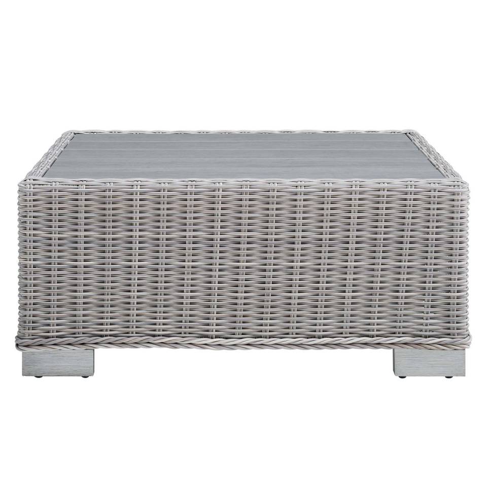 Modway Conway 32" Outdoor Patio Wicker Rattan Coffee Table - EEI-3981 | Outdoor Tables | Modishstore - 4