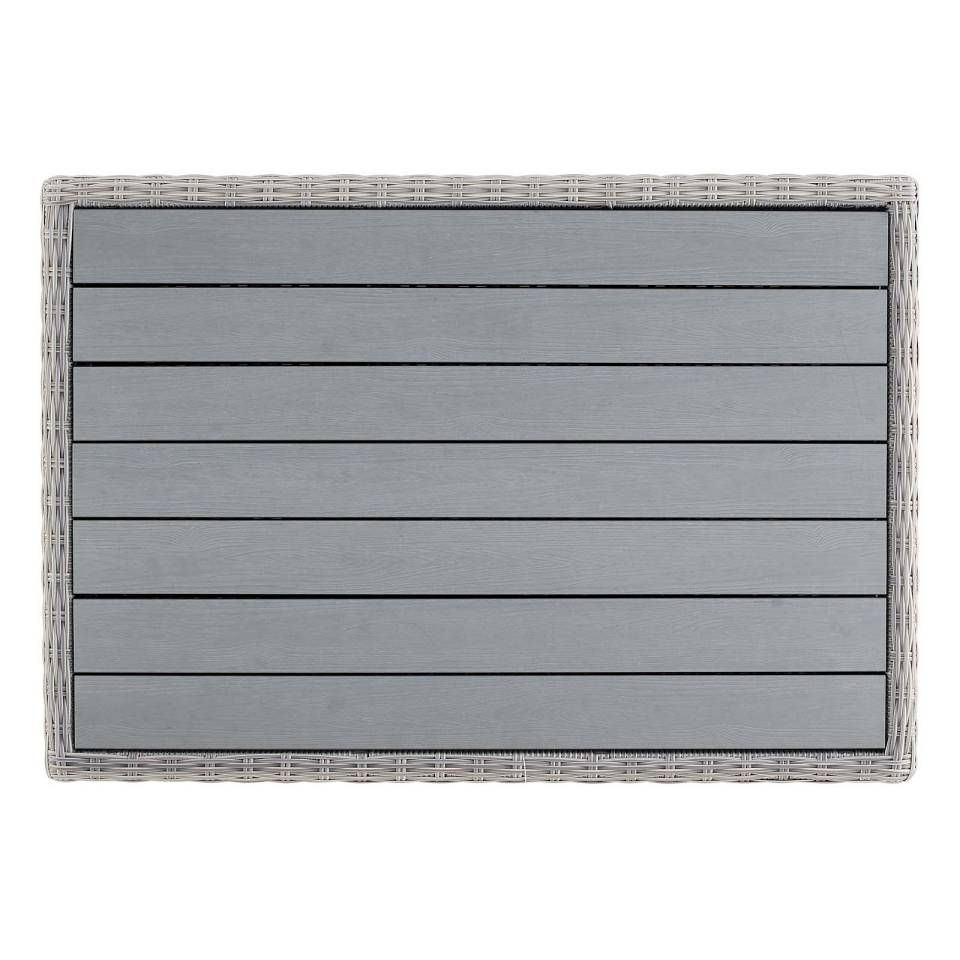 Modway Conway 32" Outdoor Patio Wicker Rattan Coffee Table - EEI-3981 | Outdoor Tables | Modishstore - 5