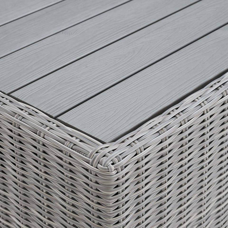 Modway Conway 32" Outdoor Patio Wicker Rattan Coffee Table - EEI-3981 | Outdoor Tables | Modishstore - 6