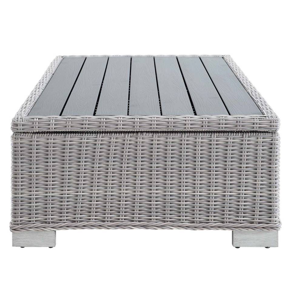 Modway Conway 45" Outdoor Patio Wicker Rattan Coffee Table - EEI-3982 | Coffee Tables | Modishstore - 3