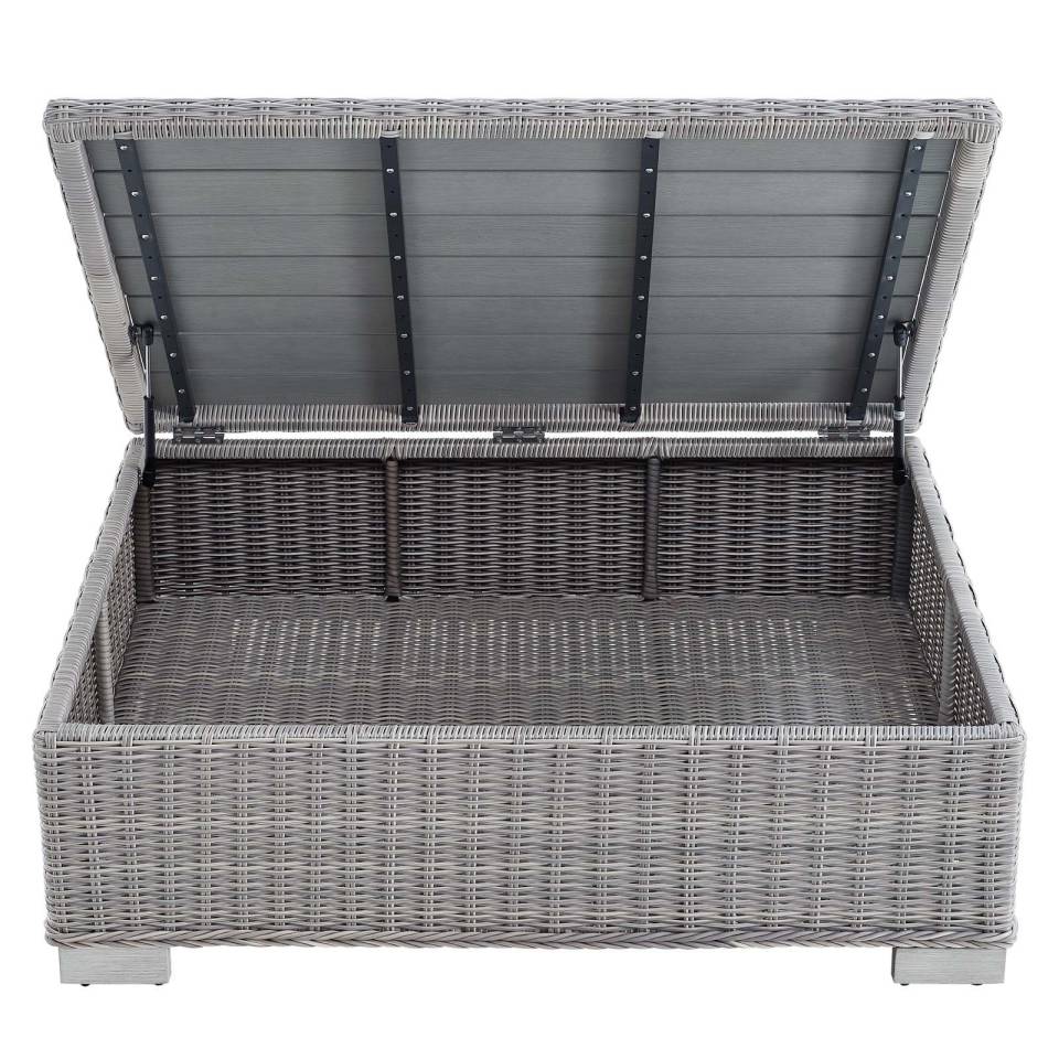 Modway Conway 45" Outdoor Patio Wicker Rattan Coffee Table - EEI-3982 | Coffee Tables | Modishstore - 6