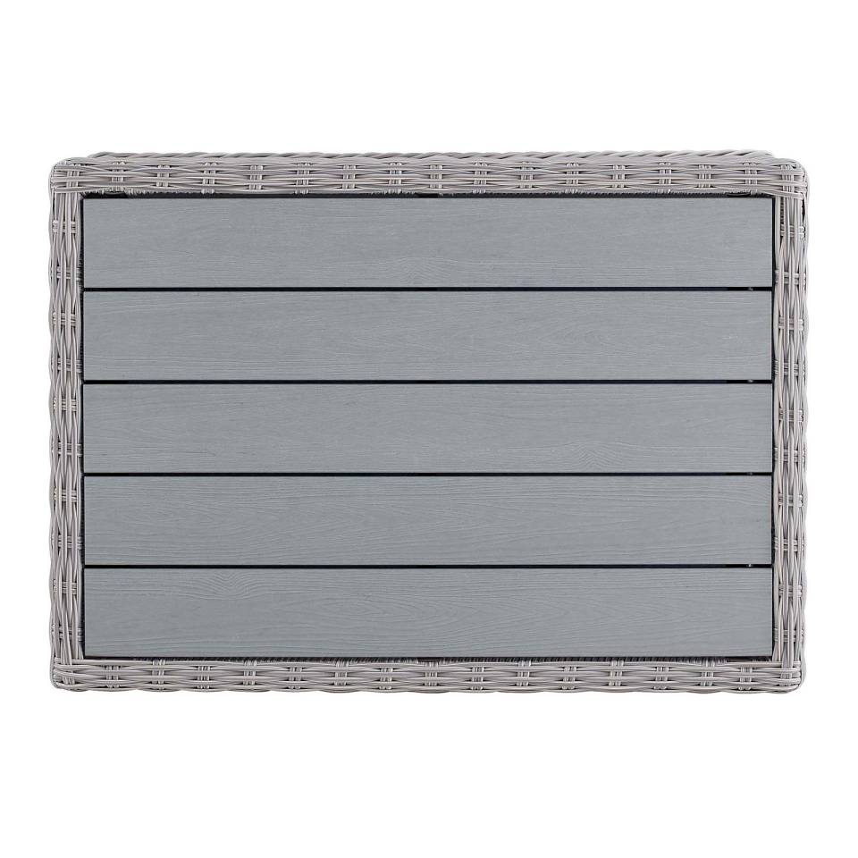 Modway Conway 45" Outdoor Patio Wicker Rattan Coffee Table - EEI-3982 | Coffee Tables | Modishstore - 7