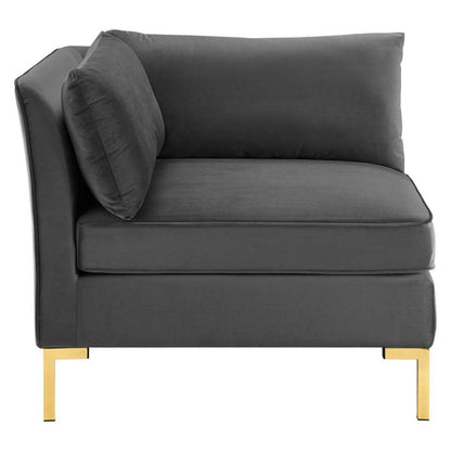 Modway Ardent Performance Velvet Sectional Sofa Corner Chair | Sofas | Modishstore-2
