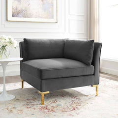 Modway Ardent Performance Velvet Sectional Sofa Corner Chair - EEI-3985