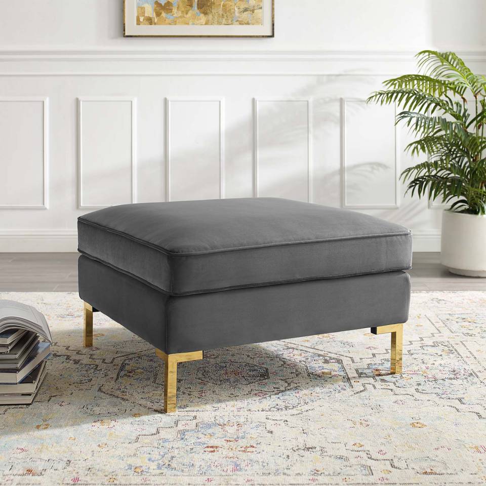 Modway Ardent Performance Velvet Ottoman - EEI-3987 | Ottomans | Modishstore - 1