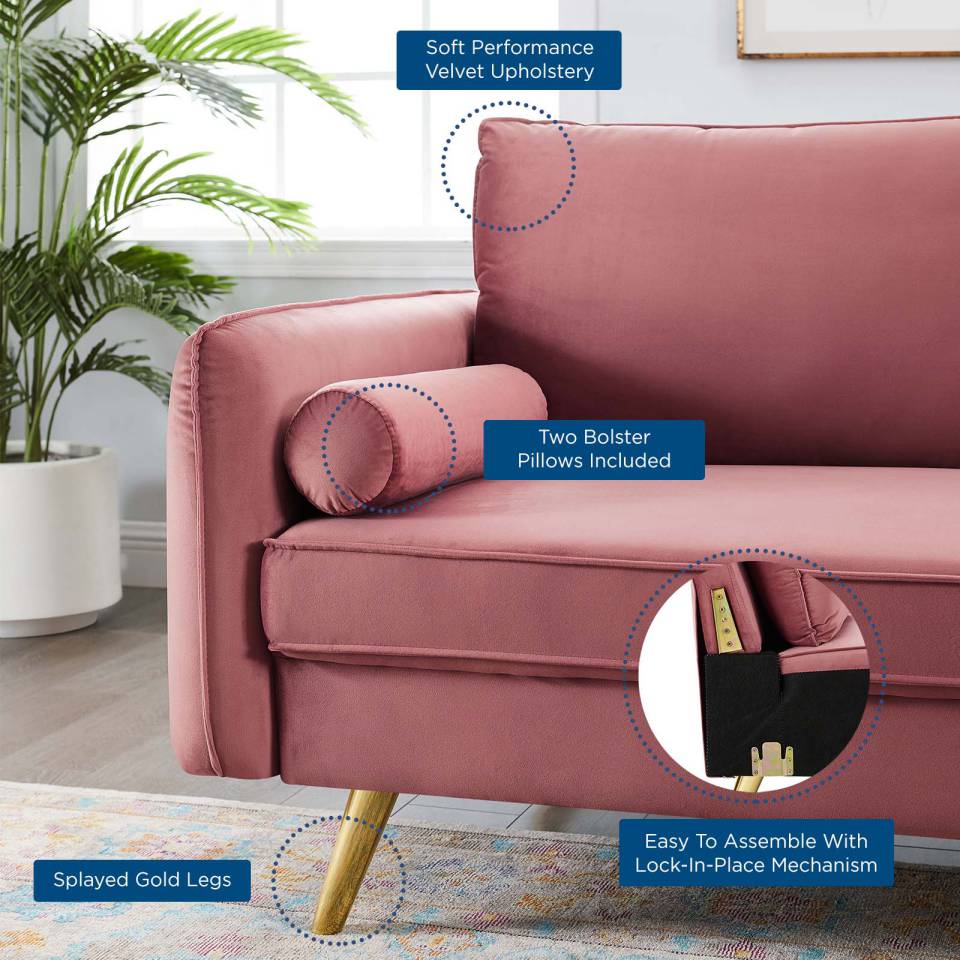 Modway Revive Performance Velvet Sofa - EEI-3988 | Sofas | Modishstore - 8