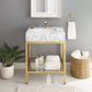 Modway Kingsley 26" Gold Stainless Steel Bathroom Vanity | Bathroom Accessories | Modishstore