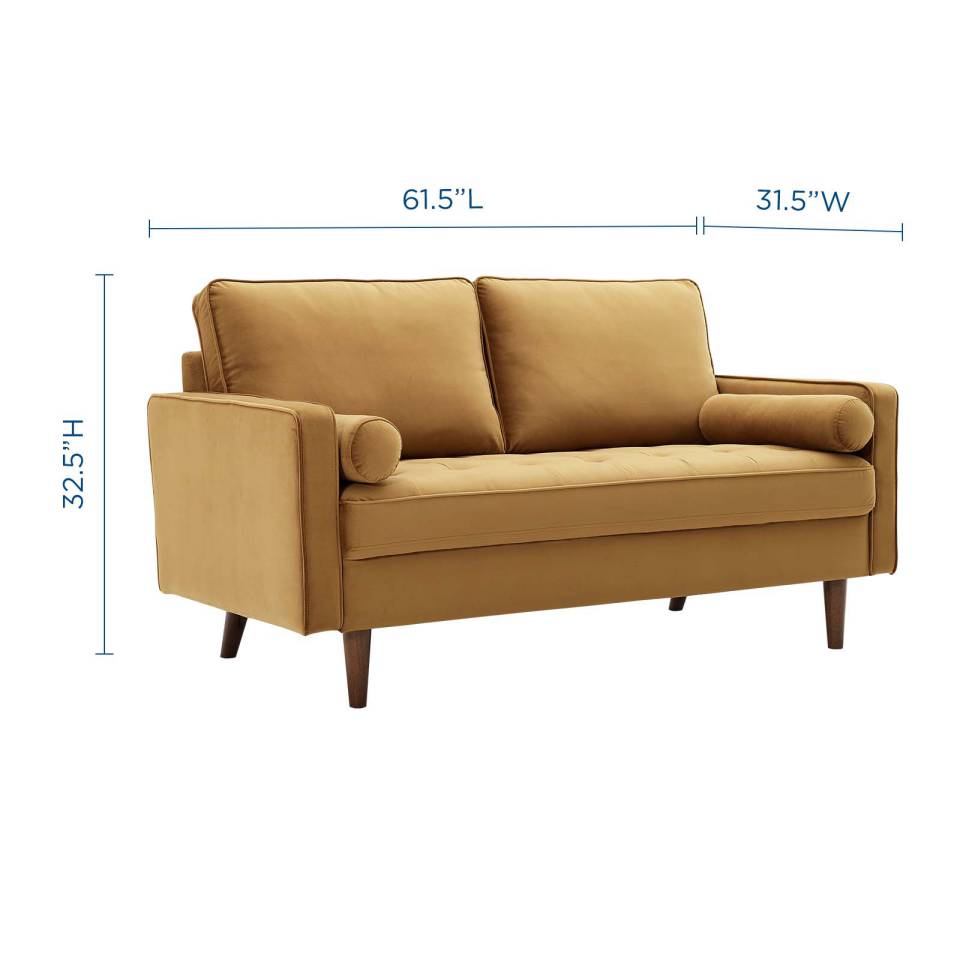Modway Valour Performance Velvet Loveseat - EEI-4004 | Loveseats | Modishstore - 4