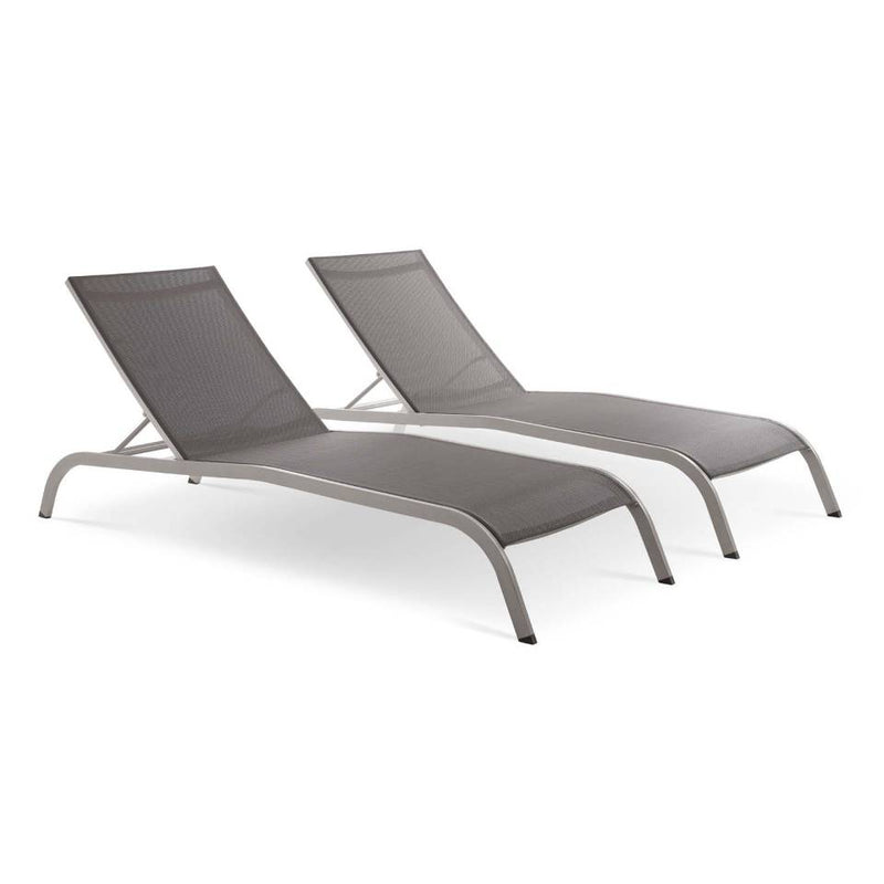 Modway Savannah Outdoor Patio Mesh Chaise Lounge Set of 2 - EEI-4005 | Outdoor Recliners & Lounge Chairs | Modishstore - 6