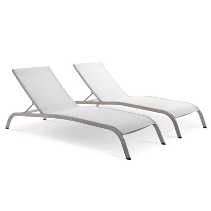 Modway Savannah Outdoor Patio Mesh Chaise Lounge Set of 2 - EEI-4005 | Outdoor Recliners & Lounge Chairs | Modishstore - 7