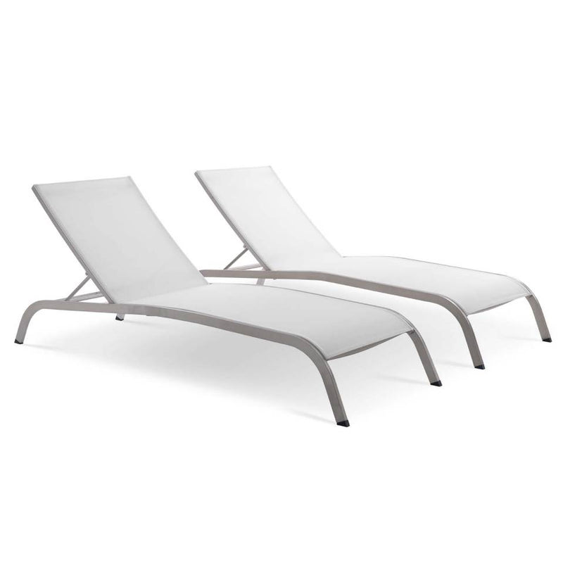 Modway Savannah Outdoor Patio Mesh Chaise Lounge Set of 2 - EEI-4005 | Outdoor Recliners & Lounge Chairs | Modishstore - 7